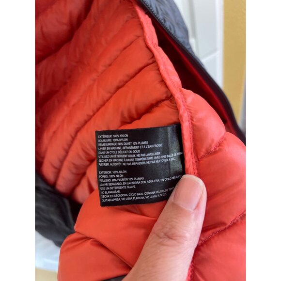 Bernardo Puffer Vest Goose Down Insulated Reversible Gray Orange Lightweight Wom - Picture 6 of 7